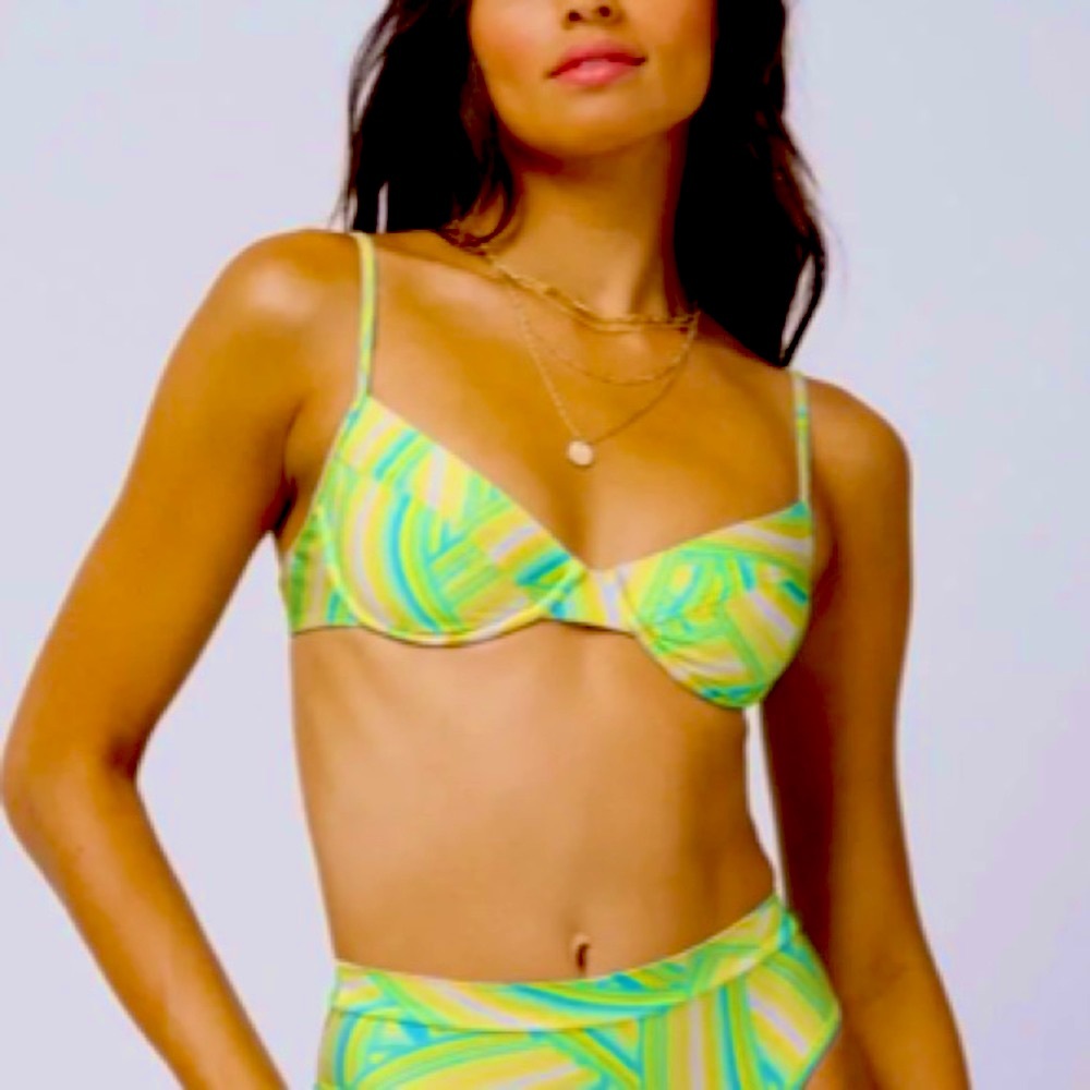 Roxy Lime Green Bikini Set Tribal Southwest